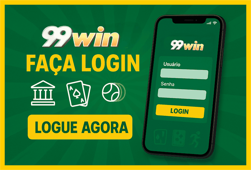 Imagem destacando login seguro na 99WIN para novos usuários